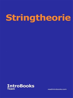 cover image of Stringtheorie